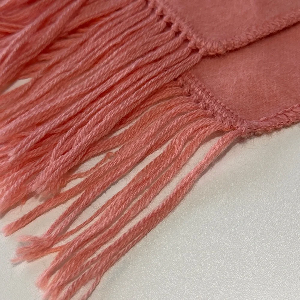 Peruvian Link Alpaca Collection Scarf Long Fringed 82” x 8.75” Light Salmon